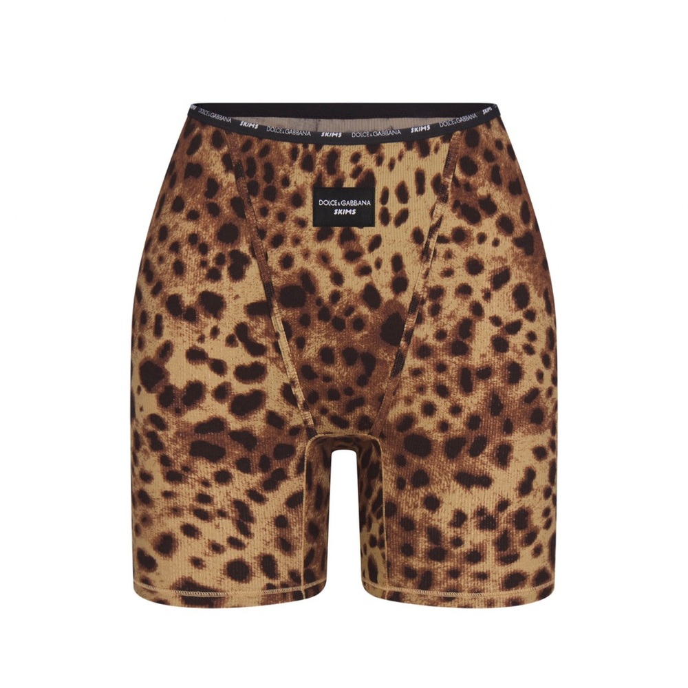 Dolce & Gabbana High Waist Leopard Print Shorts